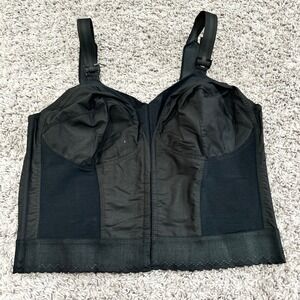 Exquisite Form Style 7530 Black Full Coverage Longline Bra 42C corset